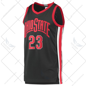Bán buôn <span class=keywords><strong>James</strong></span> OHIO Nhà Nước buckeyes tùy chỉnh thực hiện giới hạn bóng rổ jersey-than - Product Image 5