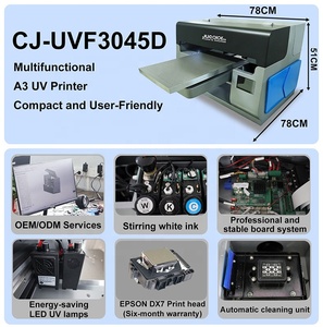 <span class=keywords><strong>Imprimante</strong></span> UV multifonctionnelle Jucolor A3 à plat pour gobelets, balles de golf, étuis, horloges, plaques nominatives, artisanat en verre - Product Image 1