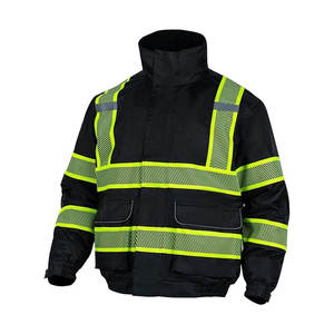 Haute Qualité Polyester Travail Uniforme À Capuche Super Visible Fluorescent HI-VIS Réfléchissant Sécurité Sweat Veste En Gros Haute - Product Image 2