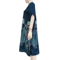 Vestido Largo Asimétrico de Rayón para Mujer, Estilo Formal/Sereno, Simple, Cómodo, Transpirable, para Uso Diario