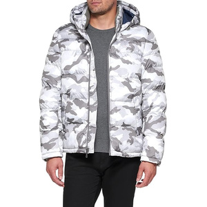 2026 Hot Selling OEM Custom Printed Men's Stand Collar High Street Style Winter Puffer <b>Jacket</b> Hooded Design Front Usaze Sports - Product Image 4