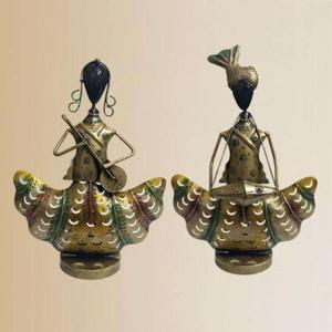 Porte-bougie en métal doré artisanal pour couple, pour la décoration de la maison, salon, chambre à coucher, cadeau, prix de gros - Product Image 5