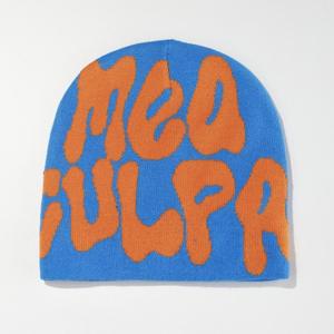 Gorro cálido de invierno de punto Jacquard con estampado de calavera de Hip Hop Logotipo personalizado Estilo deportivo Uso diario - Product Image 3