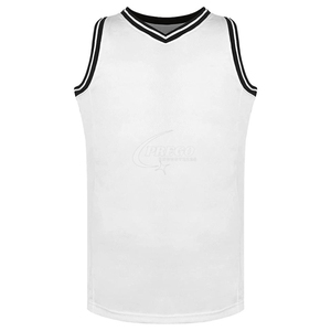 Maillots de basket-ball d'été sur mesure pour hommes, unis, de haute qualité, à séchage rapide, sans manches, en polyester, vêtements de sport - Product Image 1