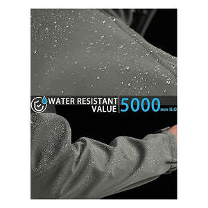 Chaqueta Softshell recubierta para hombre, cuello levantado, ajuste cómodo, última llegada para uso en exteriores de invierno, OEM, venta al por mayor, personalizada - Product Image 3