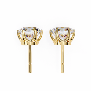 ต่างหูทองคำ 18K สวยงาม ประดับเพชรเพาะเลี้ยง ต่างหูเพชรคุณภาพพรีเมียม - Product Image 2
