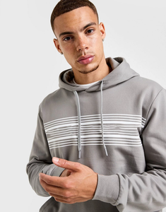 Survêtement gris moderne - Sweat à capuche et jogging rayés Confort élégant pour hommes Parfait pour un usage quotidien vêtements de sport par Ako - Product Image 6