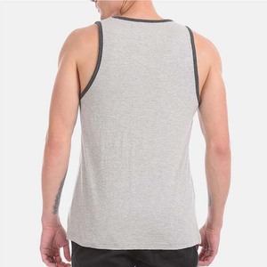 Fitness camiseta sin mangas cuello redondo estilo de calle alta hombres sueltos gimnasio músculo camisetas de entrenamiento camisetas sin mangas algodón transpirable verano - Product Image 4