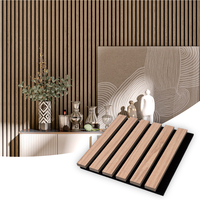 Paneles Acústicos de Pared de MDF de Estilo Moderno, Insonorizantes, Resistentes a la Humedad, Antiestáticos, con Diseño de Rayas y Cuadros para Apartamentos y Hogares