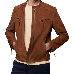 แจ็กเก็ตหนังนิ่มสีทึบแจ็กเก็ตหนังนิ่มสตรีทแวร์แจ็กเก็ตหนังนิ่มสำหรับฤดูหนาวออกแบบได้ตามต้องการ - Product Image 4