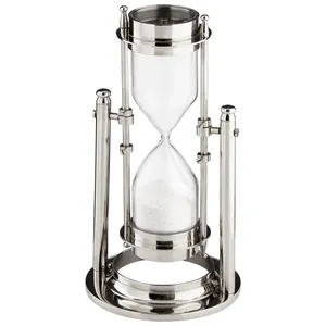 Vente chaude Style sablier en laiton et verre à collectionner temps de sable nautique avec support décor à la maison sablier nautique - Product Image 1