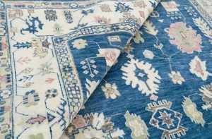 พรมทอแบบตุรกี 8x5 ฟุต ปรับแต่งได้ ทำด้วยมือจากขนสัตว์/ไหม ไม่ลื่น ทนทานต่อสัตว์เลี้ยง ขนสั้น ลายแบบนามธรรม สำหรับห้องนั่งเล่นและอื่นๆ - Product Image 5