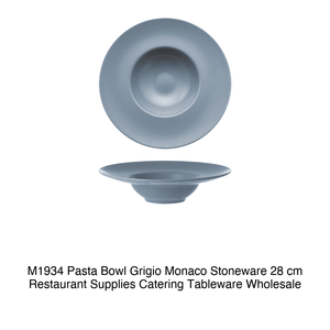 Bol à pâtes M1934 Grigio Monaco en grès 28 cm Fournitures de restaurant Vaisselle de traiteur Vente en gros - Product Image 2