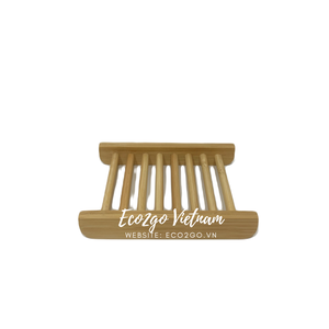 Porte-savon en bambou biologique naturel fait à la main/plateau à savon en bambou avec gravure Laser Logo pour tenir le savon dans la salle de bain, la cuisine - Product Image 5