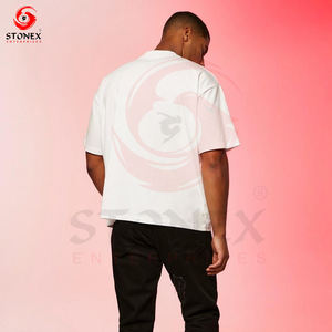 เสื้อยืดกีฬาสำหรับผู้ชายโอเวอร์ไซส์ทรงสปอร์ตบ็อกซี่ใส่พอดีกับหน้าจอออกแบบโลโก้ DTG แบบกำหนดเอง - Product Image 3