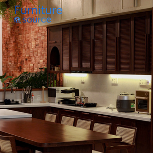 Armoires de cuisine modernes en MDF HPL blanc, écologiques, multifonctionnelles, rangement efficace, design modulaire, source VIET NAM, Vietnam - Product Image 1