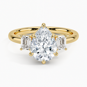 Handcrafted Cut Three Stone <b>Diamond</b> <b>Ring</b> Luxury Fine Jewelry Original 14K Gold <b>Ring</b> with Certified Lab <b>Diamond</b> Jewelry for Women - Product Image 1