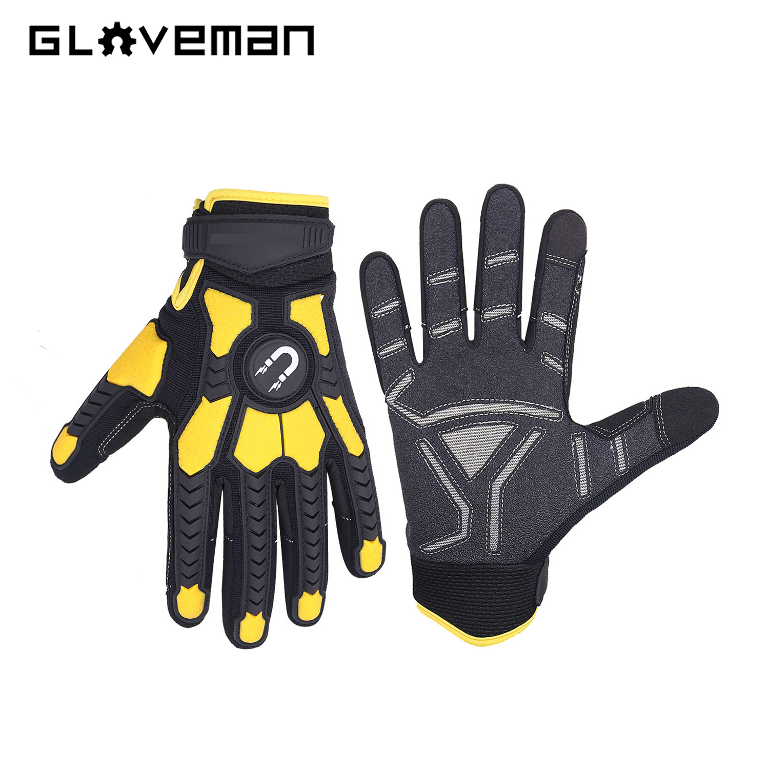 Gloveman Высокое качество магнитное всасывание защита от истирания ПВХ покрытие ладони стойкость к порезам TPR Воздействия механик строительные работы защитные перчатки