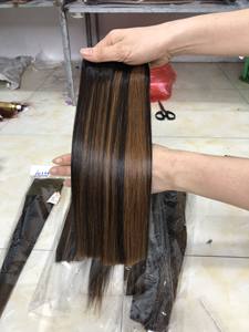 Vente en gros d'extensions de cheveux 100% humains Remy de haute qualité paquets bruts droits vietnamiens à cuticules alignées Machine à double trame génie - Product Image 4