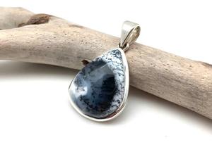 Joyería para mujer, colgante de estilo bohemio de plata, joyería de plata de ley 925, piedra preciosa de dendrita, colgante hecho a mano, regalo de amor - Product Image 5