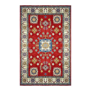 Alfombra Kazak anudada a mano, única en su tipo, de 12'5 x 8'7 Kz13 - Product Image 1