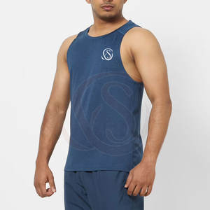 STYLEGRAM WEARS Débardeur respirant en coton/fibre de bambou pour homme avec col rond pour la gym, le fitness, l'entraînement, le yoga, sans manches - Product Image 1