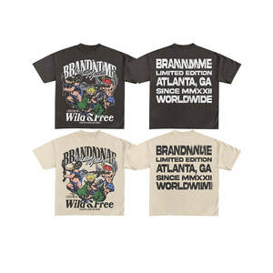 เสื้อยืดพิมพ์ลายสำหรับผู้ชายเสื้อผ้าลำลองมีสไตล์เสื้อยืดพิมพ์ลายผ้าฝ้ายน้ำหนักเบา - Product Image 4