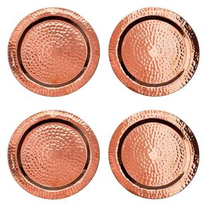 Dessous de verre de luxe royal en cuivre pour la maison l'hôtel Table à manger pour le café tasse à thé pour la maison l'hôtel Table Ware Tea Coffee Drink Coaster Hemmer Look - Product Image 5