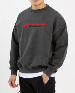 Fabricante directo 400 GSM alta calidad cuello redondo sudadera de gran tamaño invierno logotipo personalizado estampado en relieve sólido liso teñido XS - Product Image 4