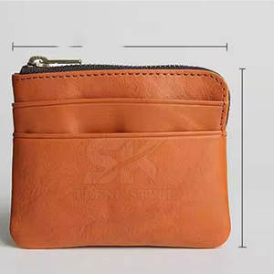 Portefeuille en cuir pour homme, petit format, populaire, avec fermeture éclair intégrale, excellent rapport qualité-prix - Product Image 2