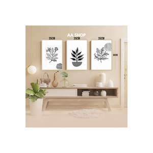 93 Set Table en MDF d'impression de qualité avec cadre en feuille de fleur 3 pièces Décoration intérieure durable et non décolorée - Product Image 4