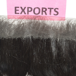Extensiones frontales 13*6 HD de cabello humano virgen natural 100% indio con cutícula alineada, color natural, para mujer, con doble trama a máquina, ondulado, sin procesar. - Product Image 4