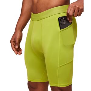 Shorts de compression tendance pour hommes, 210 GSM, polyester et élasthanne, pour fitness, entraînement, course à pied, athlétisme, respirants et extensibles - Product Image 2