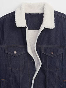 แจ็คเก็ตเดนิมบอมเบอร์ลายพรางฤดูหนาวคุณภาพสูงบุขนสำหรับผู้ชาย ลดราคาสุดฮอต - Product Image 2