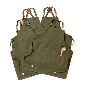 Durable Heavy-Duty Sleeveless Garden <b>Kitchen</b> Tool <b>Apron</b> Multi-Functional Water Resistant Cotton Work <b>Apron</b> Pockets Fashionable - Product Image 1