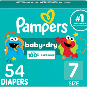 Couches jetables Pampers Baby Dry Taille 7, 54 unités, absorbantes pour bébés (l'emballage peut varier) - Product Image 1