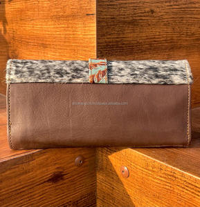 Cartera de piel auténtica de piel de vaca para mujer, fundas de teléfono con estilo, novedad, superventas, carteras de cuero con estampado en relieve occidental - Product Image 5