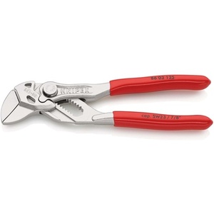 KNIPEX 125mm Pliers Wrench Chrome-Plated with Plastic Coating 23mm <b>Clamping</b> Width - Product Image 1