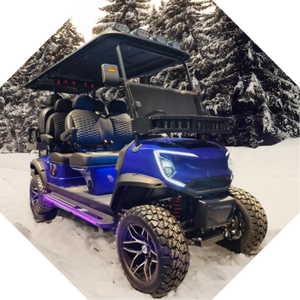 Vente en gros de voiturette de golf électrique Smart 36V avec batterie au lithium au meilleur prix 4 places levée - Product Image 1