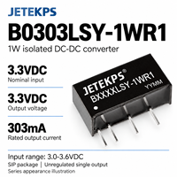 Convertisseur DC-DC isolé JETEKPS B0303LSY-1WR1 1W, 3,3V vers 3,3V 303mA, module d'alimentation SIP non régulé, RoHS