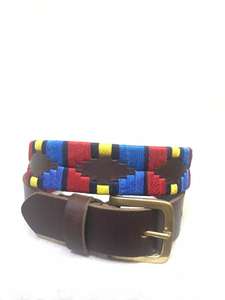 เข็มขัดหนังโปโลสำหรับงานหนักเข็มขัดคาดเอวหนังแท้แบบปรับสีได้ - Product Image 5