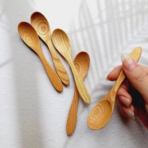 Food Grade Reusable Wooden Tea Coffee <b>Spoon</b> Kitchenware Tableware Wood Made In Vietnam Natural Eco Friendly - Product Image 6