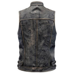 เสื้อเชิ้ตวินเทจสีเทาสีเทาติดกระดุมเม็ดเดียวให้ความอบอุ่นน้ำหนักเบากันน้ำจากโรงงานหนังแท้ - Product Image 2