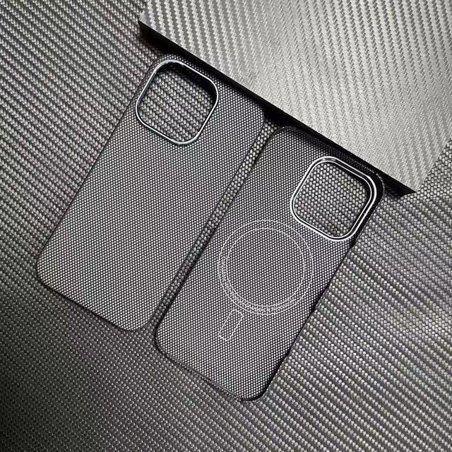 Ultra-thin Real Carbon Fiber Magnetic Charge Camera Frame Guard Shockproof Lightweight Durable for Mobile Phone Case