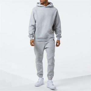 Nouveau logo personnalisé hommes régulier ajusté à capuche 100% coton uni blanc surdimensionné pull à capuche avec poche hommes - Product Image 2