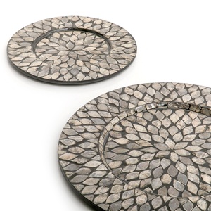 Plateaux ronds de chargement de serpillière assiettes de couleur Aqua plateau à Dessert du Ramadan islamique décoration du fabricant vietnamien - Product Image 4