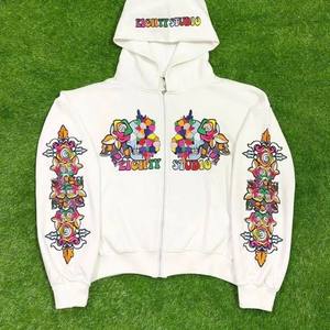 Unisex 100% Cotton Heavyweight Hoodie with Digital Printing Distressed Design <b>Winter</b> Pullover Featuring Logo Customizable - Product Image 6