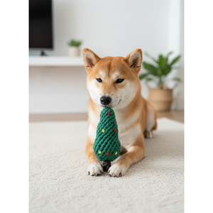 Jouet de Noël de luxe en forme d'os pour animaux de compagnie, écologique et couineur, pour chiens, chats, lapins, idéal pour le jeu et comme cadeau - Product Image 1