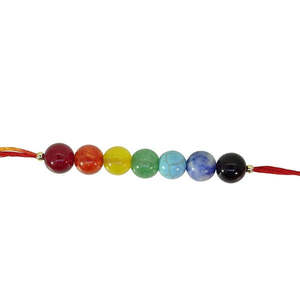 NOVAMART Fine Arihant <b>Gems</b> Multicolour 7 Chakra Energetic Healing Crystal <b>Bracelet</b>/Rakhi for Brother/Bhai/Bhaiya/Bro Natural Sto - Product Image 1