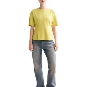 Camiseta Corta Holgada de Verano de Algodón 100% Personalizada al por Mayor, Camiseta Corta de Diseño Recortado para Mujer - Product Image 6